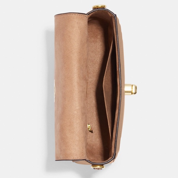 NWT Coach Marlie Top Handle Satchel With Border Quilting Taupe - Picture 3 of 6